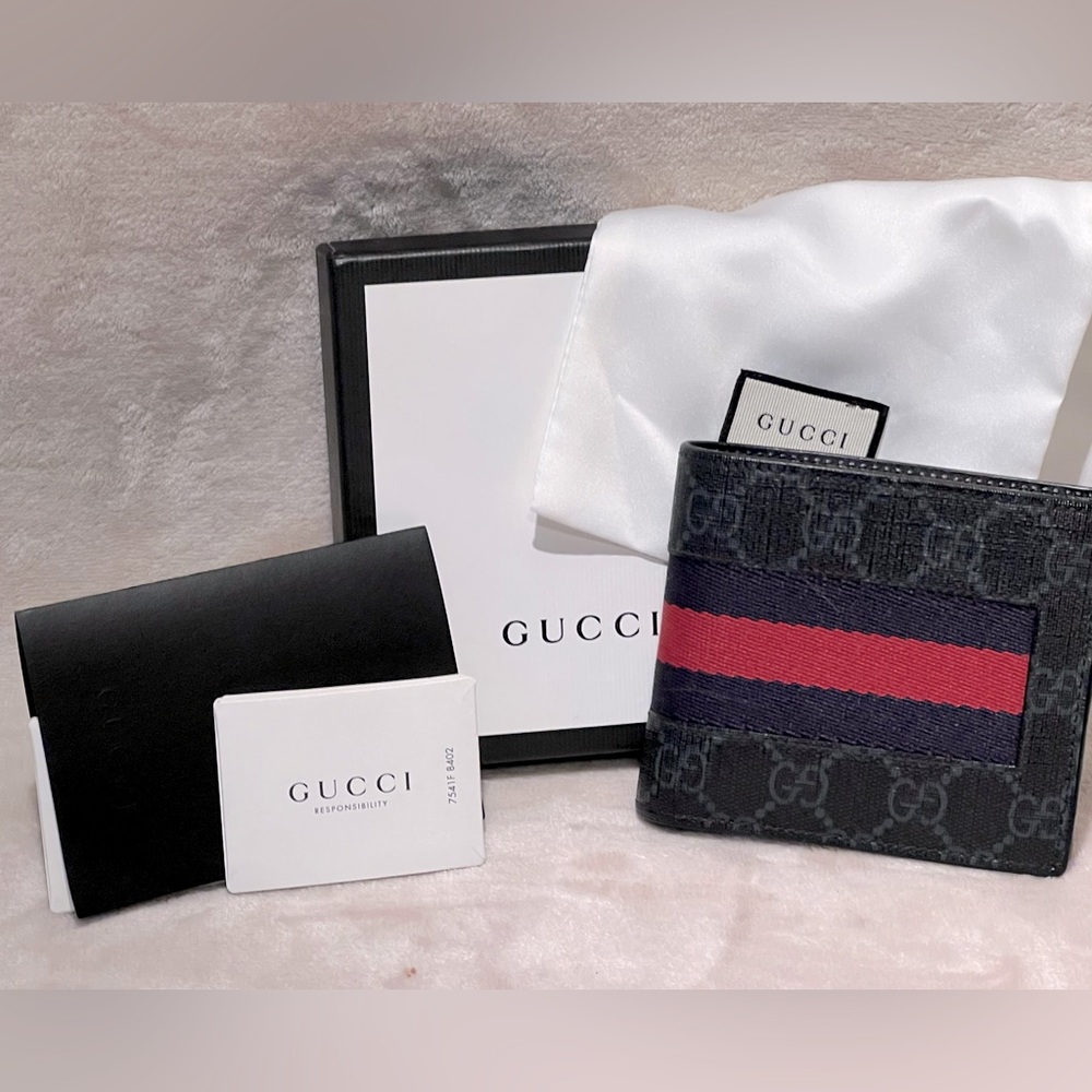 Gucci Supreme Web Bifold Wallet